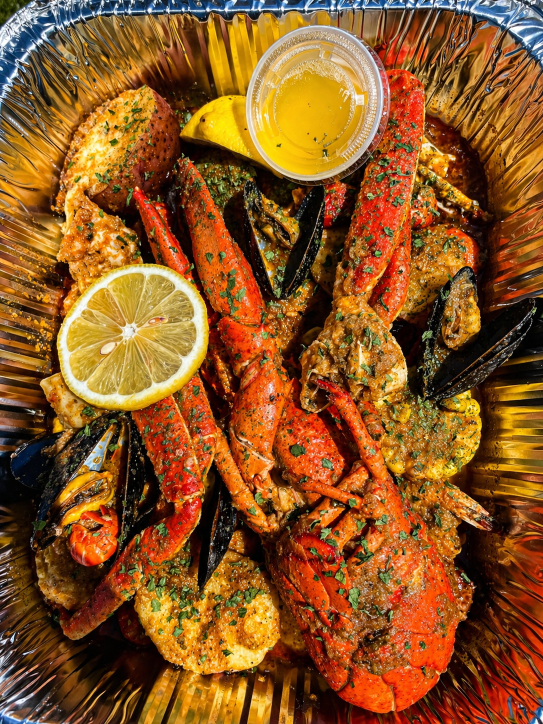 Full option seafood boil