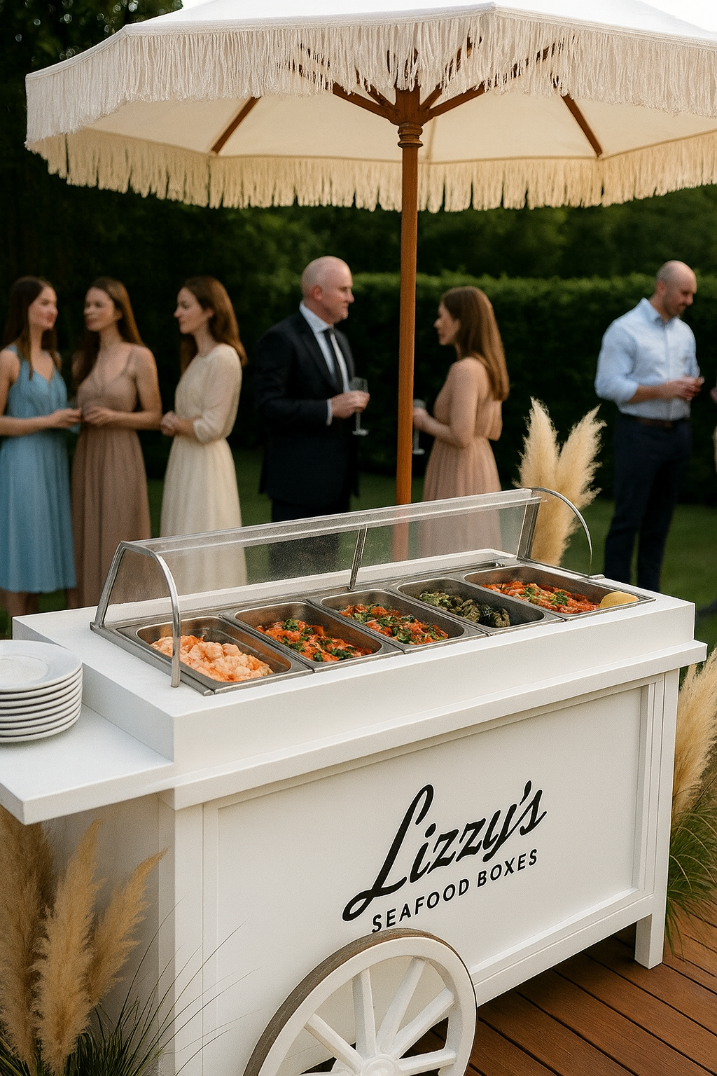 Mobile seafood boil cart