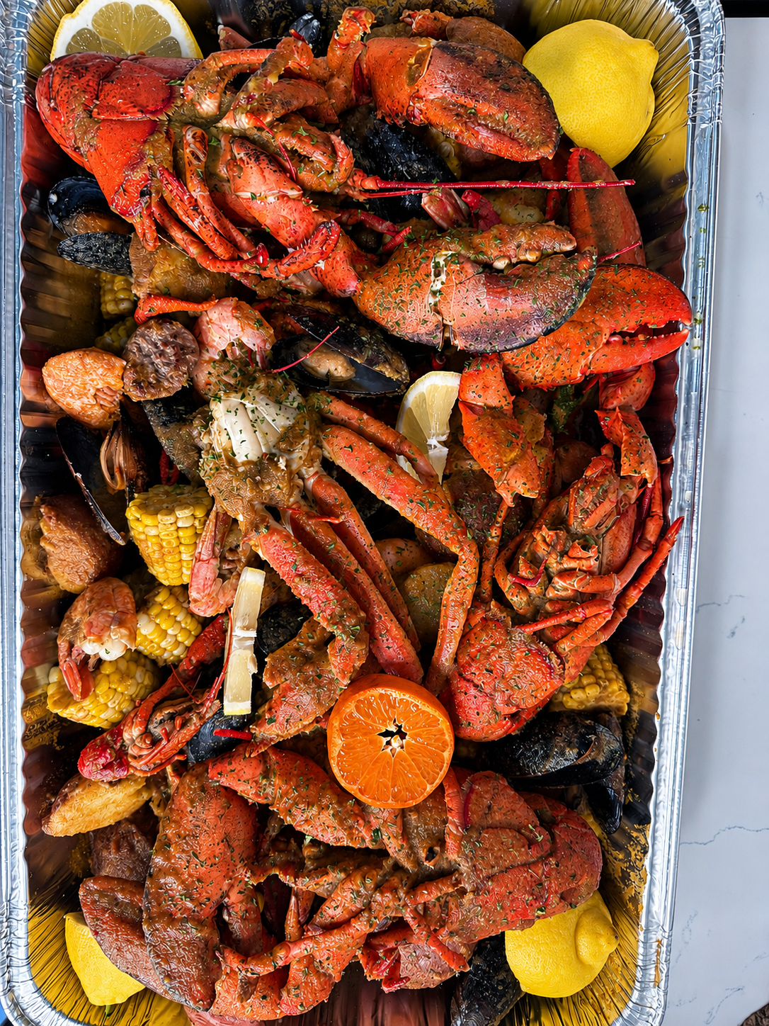 Full option seafood boil