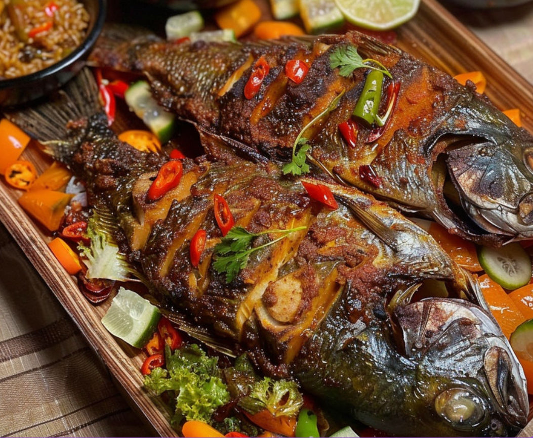 Grilled whole fish