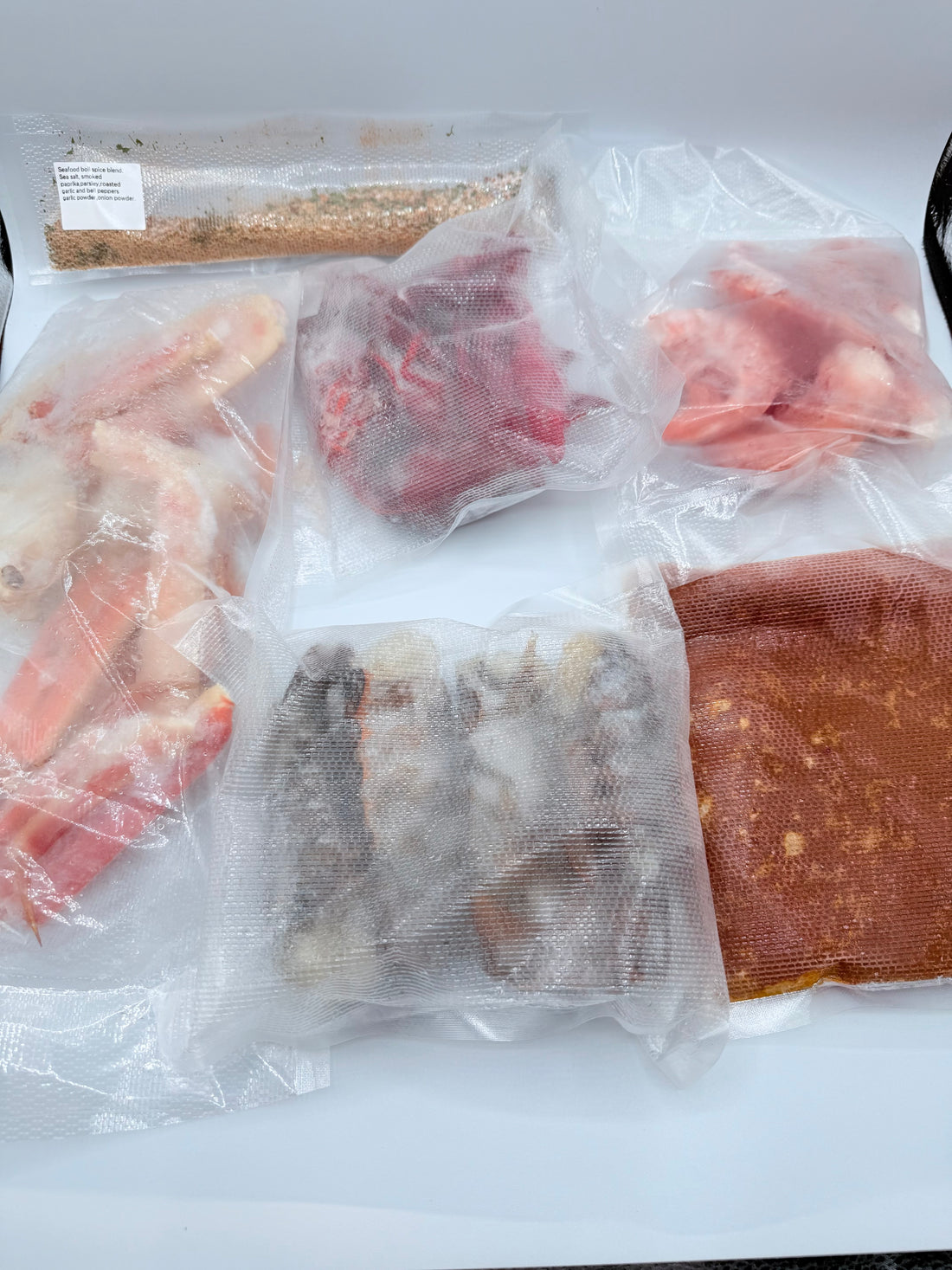 Frozen seafood boil kit from